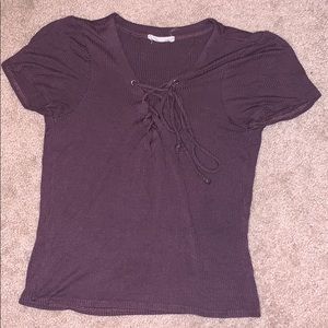 Shirt with lace up